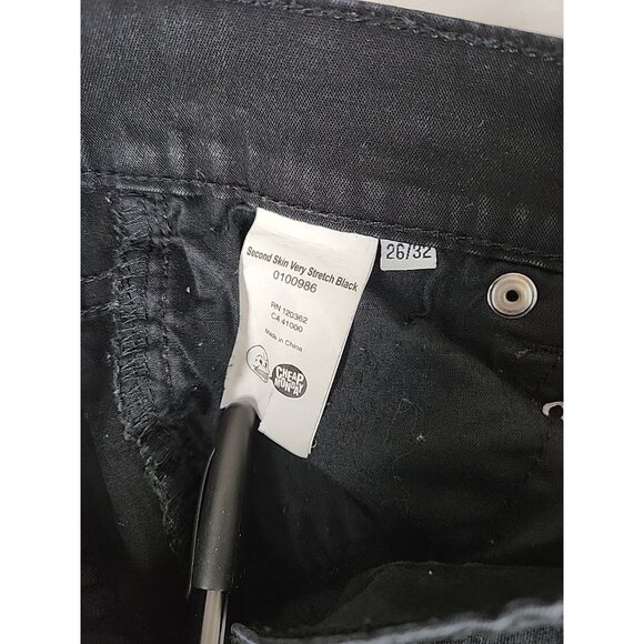 Cheap Monday Second Skin Very Stretch Ladies Skinny Black Jeans Size W 26 L 32 - Picture 11 of 14